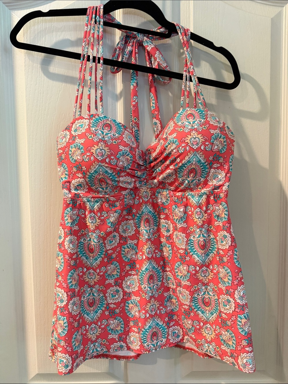 Coco Reef Coral and Teal paisley tankini
